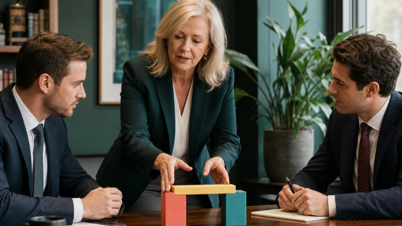 Approachable small law firm team actively working together on how to improve your law firm's profit margin