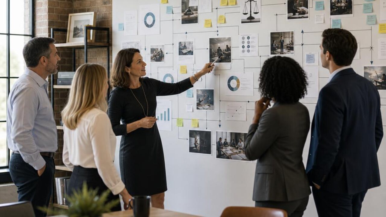 Welcoming law firm colleagues using a practical process for how a law firm c-suite works together on a growth plan