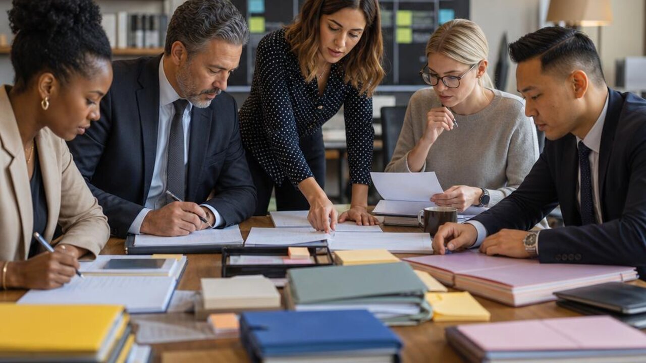 Approachable small law firm team actively working together on how to build a law firm factory that delivers legal work reliably
