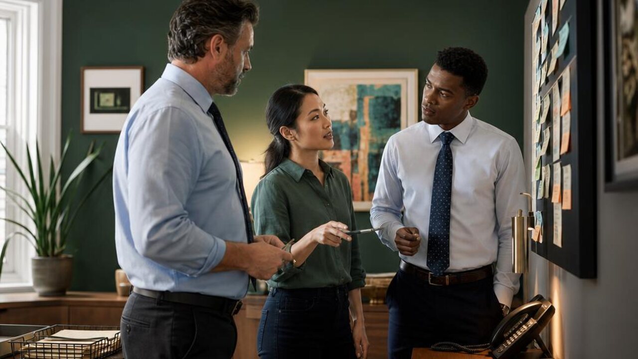 Approachable small law firm team actively working together on how to stop losing good prospective clients after the first phone call