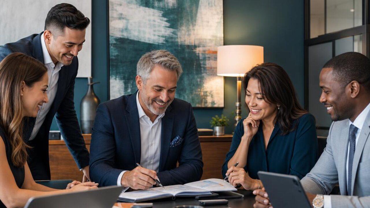 Approachable small law firm team actively working together on the essential systems every small law firm needs
