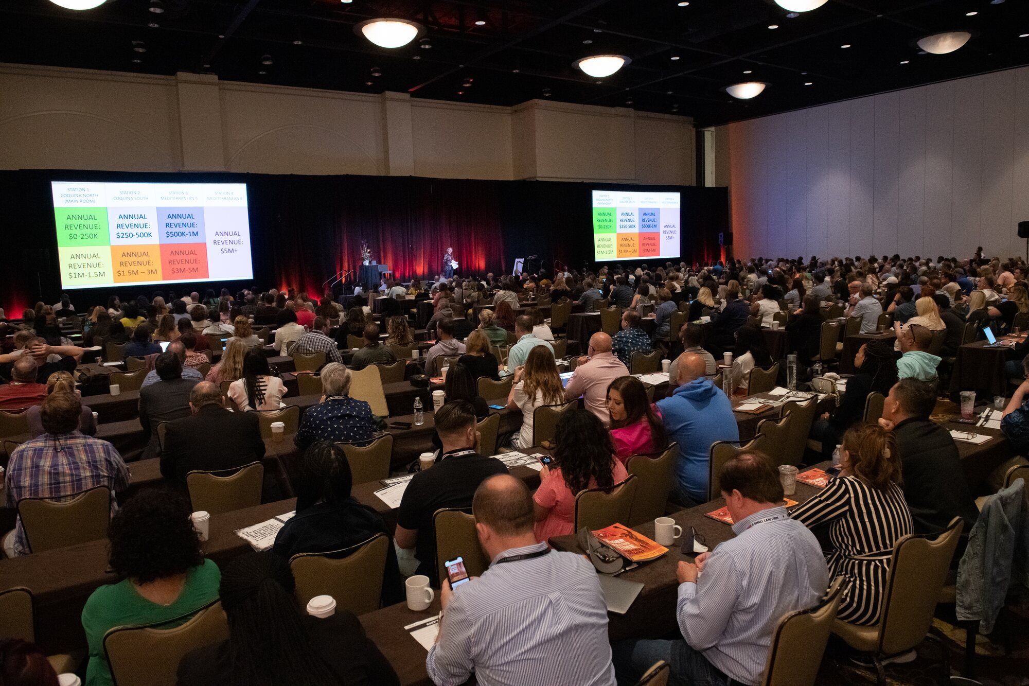 A packed HTM ballroom filled with law firm owners